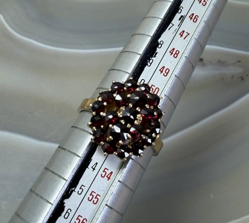 Vintage granatring aus 925er - granatring,