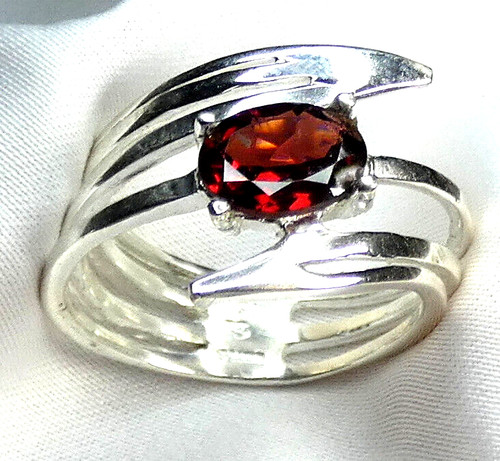 Granat ring 925 silber - 925, gr