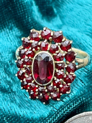 Antiker granat ring - antiker,