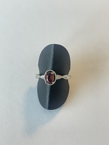 Verstellbarer granat ring - verstellbarer, aus
