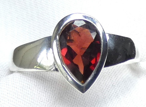 Granat ring 925 silber - ❤️,