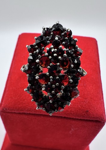 Boho granat ring vintage - boho,