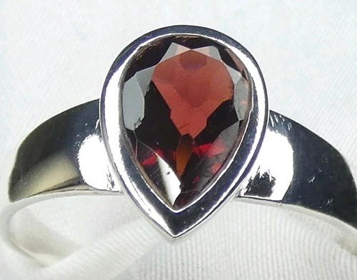Granat ring 925 silber - ❤️granat,