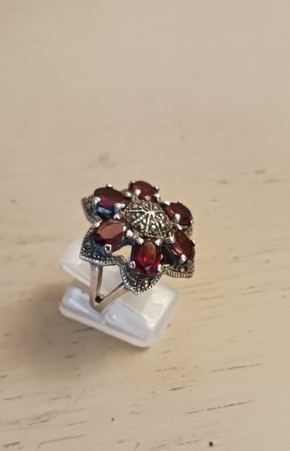 Granat markasiten sterling - granat,,
