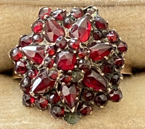 Antiker granat ring - ring, mit