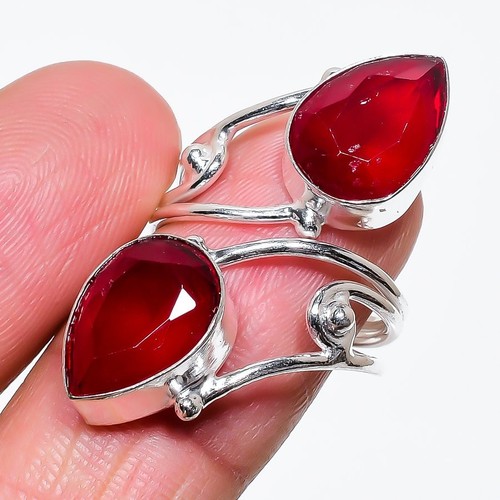 Roter granat edelstein 925 - roter,