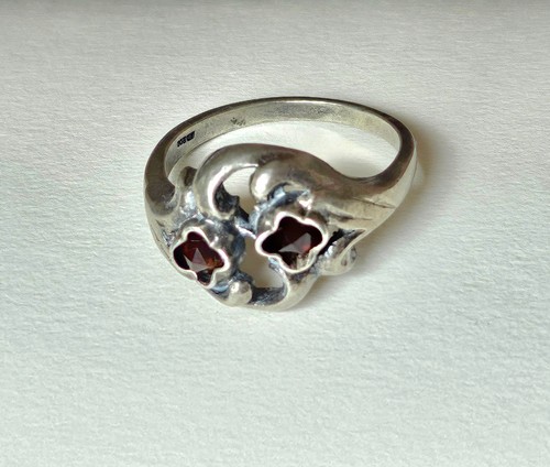 Ring 800 silber granat - silber,
