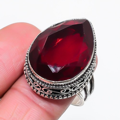 Handgefertigter roter granat - roter,