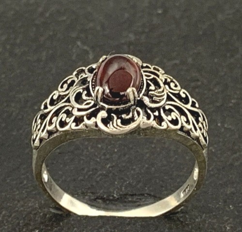 Granat ring 925er silber - granat,