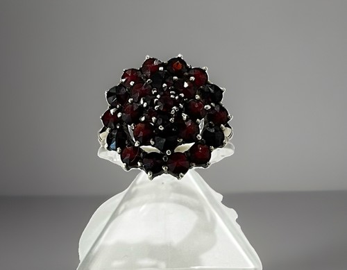 925 silberring granat - 925/-,