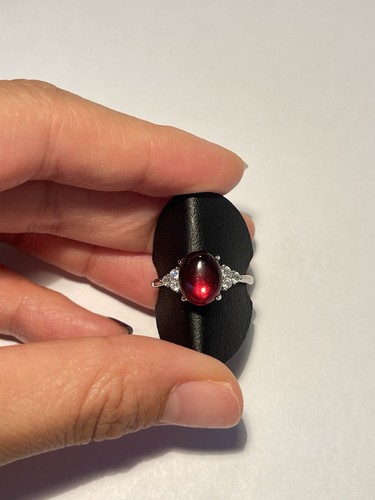 Granat ring verstellbarer - granat,
