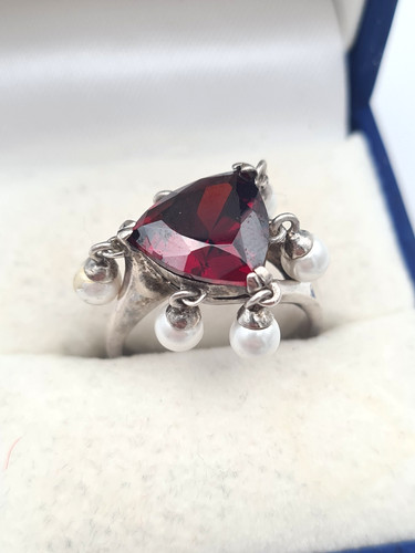 Silberring 925 mit rotem