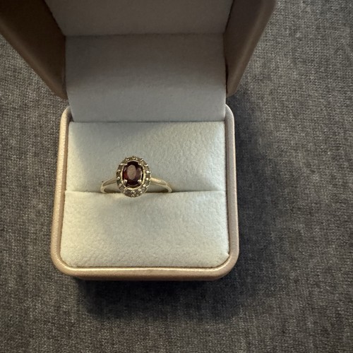 Granat ring 585 elegant - ring, und