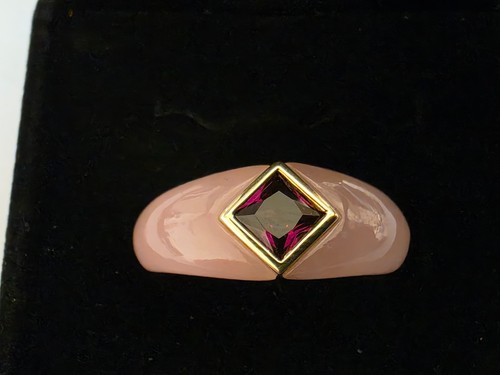 333 gold ring rosa - gold, granat