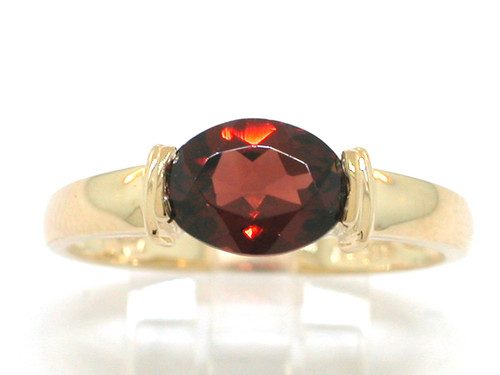 Granat ring 585 gelbgold - granat,