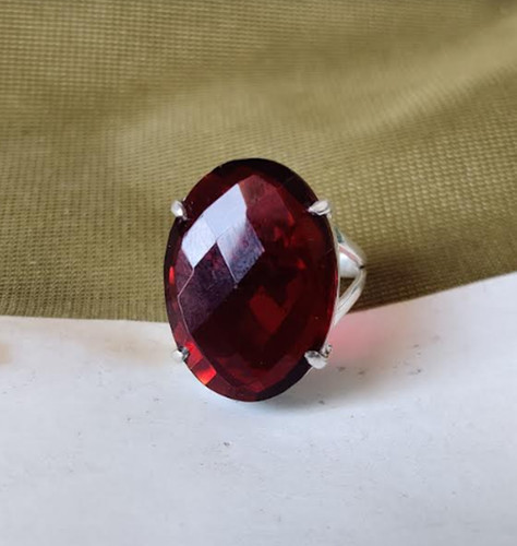 Schöner granat edelstein ring - schöner,