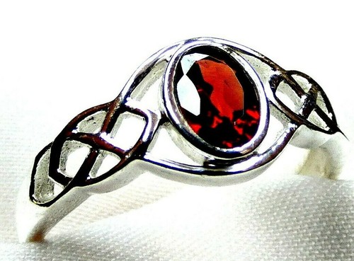 Granat ring 925 - granat, silber