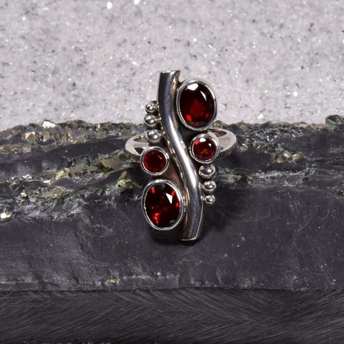 Granat ring 925er silber - 925er,