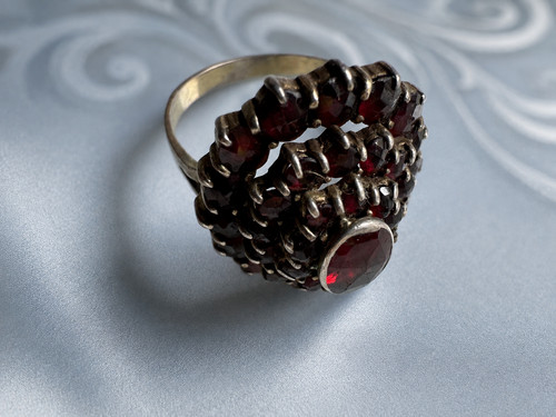 Böhmisch granat ring mit - böhmisch,