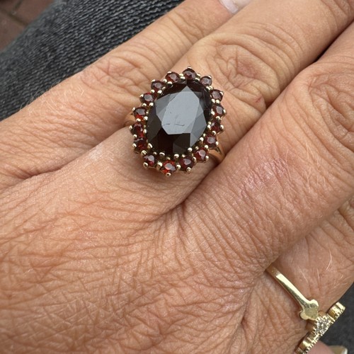 Wunderschöner granat ring 585 - wunderschöner,