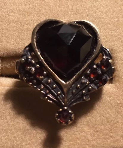 Granat ring neu 800 silber - ring,