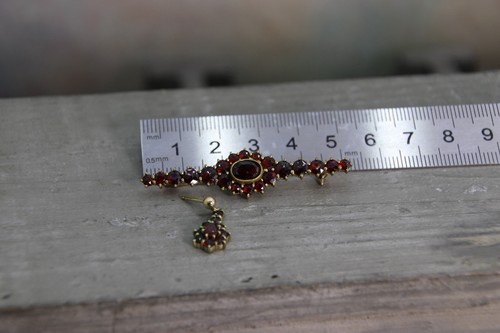 Granat brosche vintage mit - brosche,