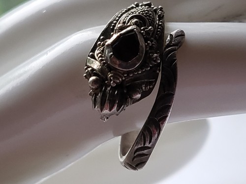 925 silber granat - silber, ring