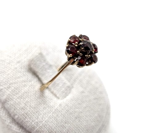 Vintage granat ring 333 gold - 333,